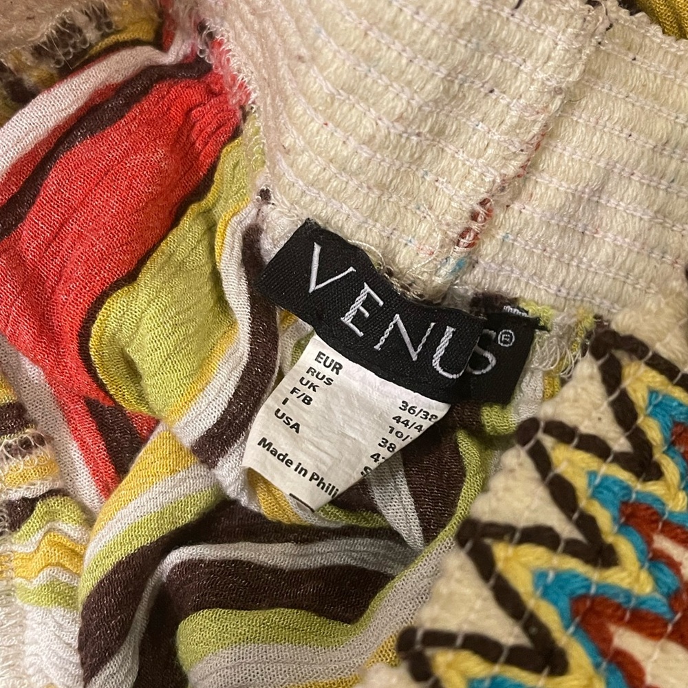 Long striped boho bohemian hippie maxi skirt with slit Venus size Small - Picture 4 of 7